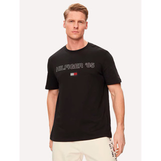 Camiseta Tommy Hilfiger Regular Masculina Essential '85 Preta em Oferta na Shopee
