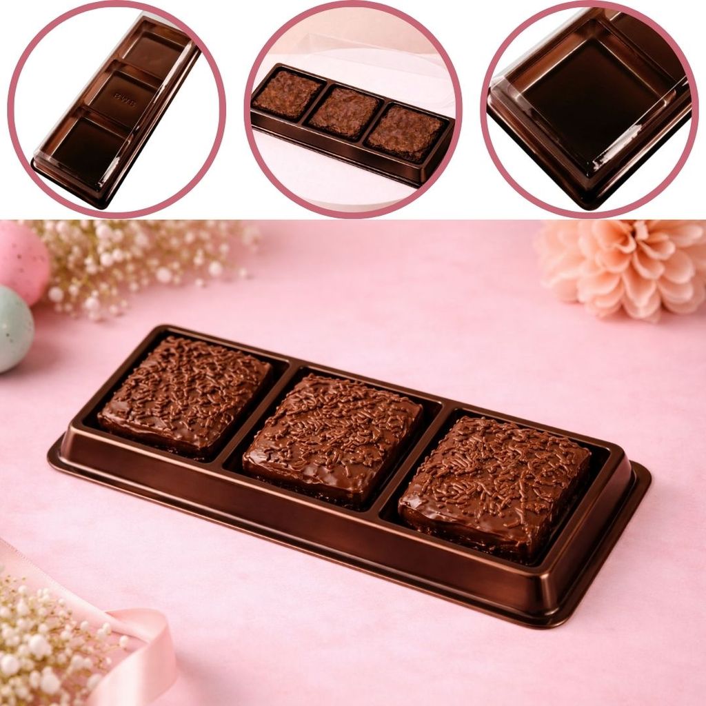 10 CAIXA P/ 3 DE PÃO DE MEL EMBALAGEM CHOCOLATE BWB 14336