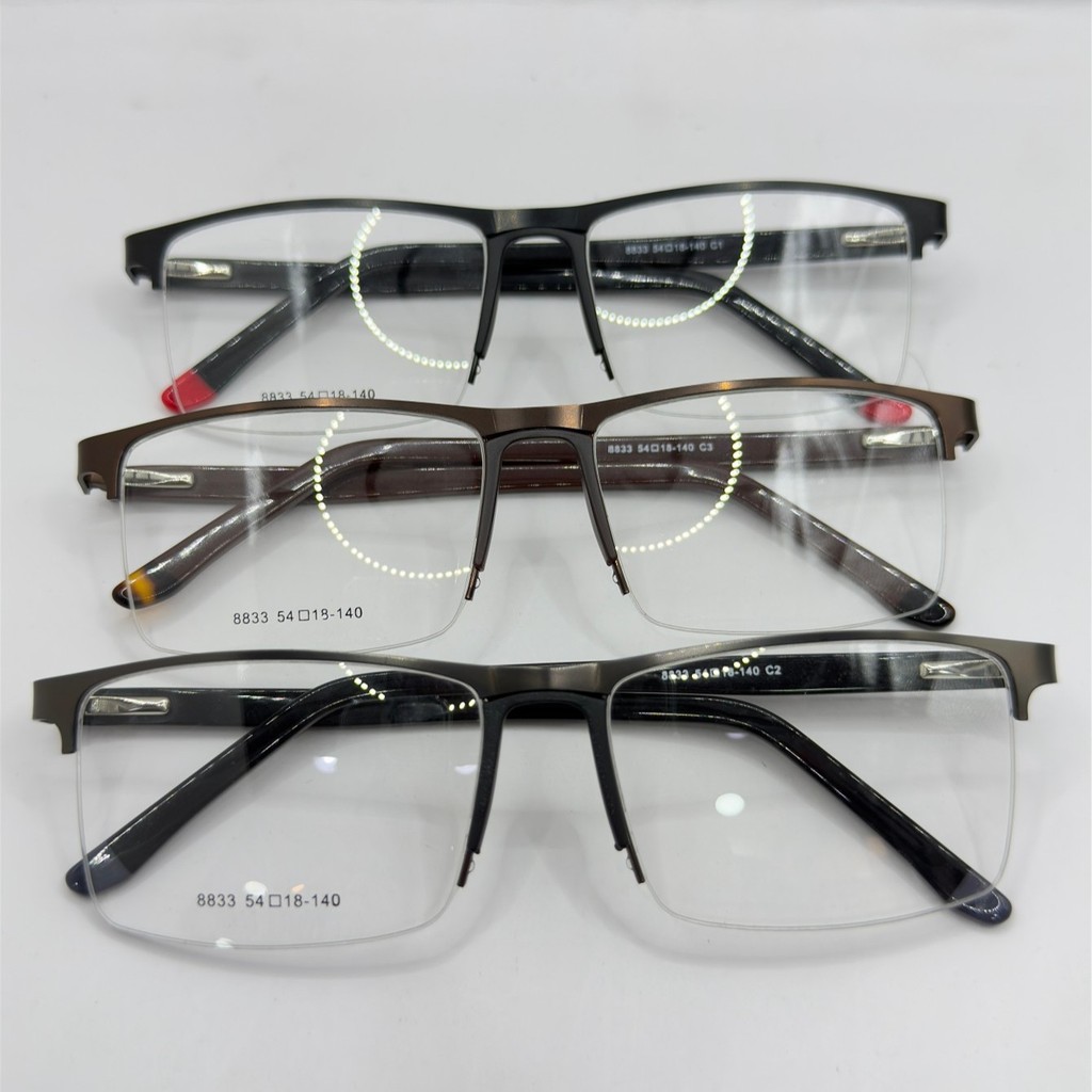 Armaçao para oculos de grau metalico,modelo Quadrado,ponte anatomica,meio aro