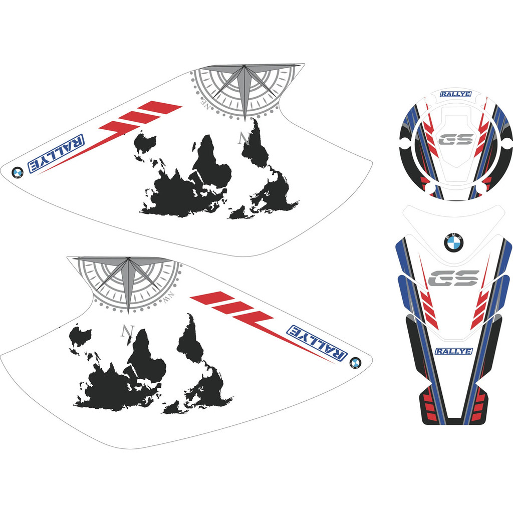 Adesivo Protetor Tanque Bocal Lateral Bmw G310 Gs Polar Whit