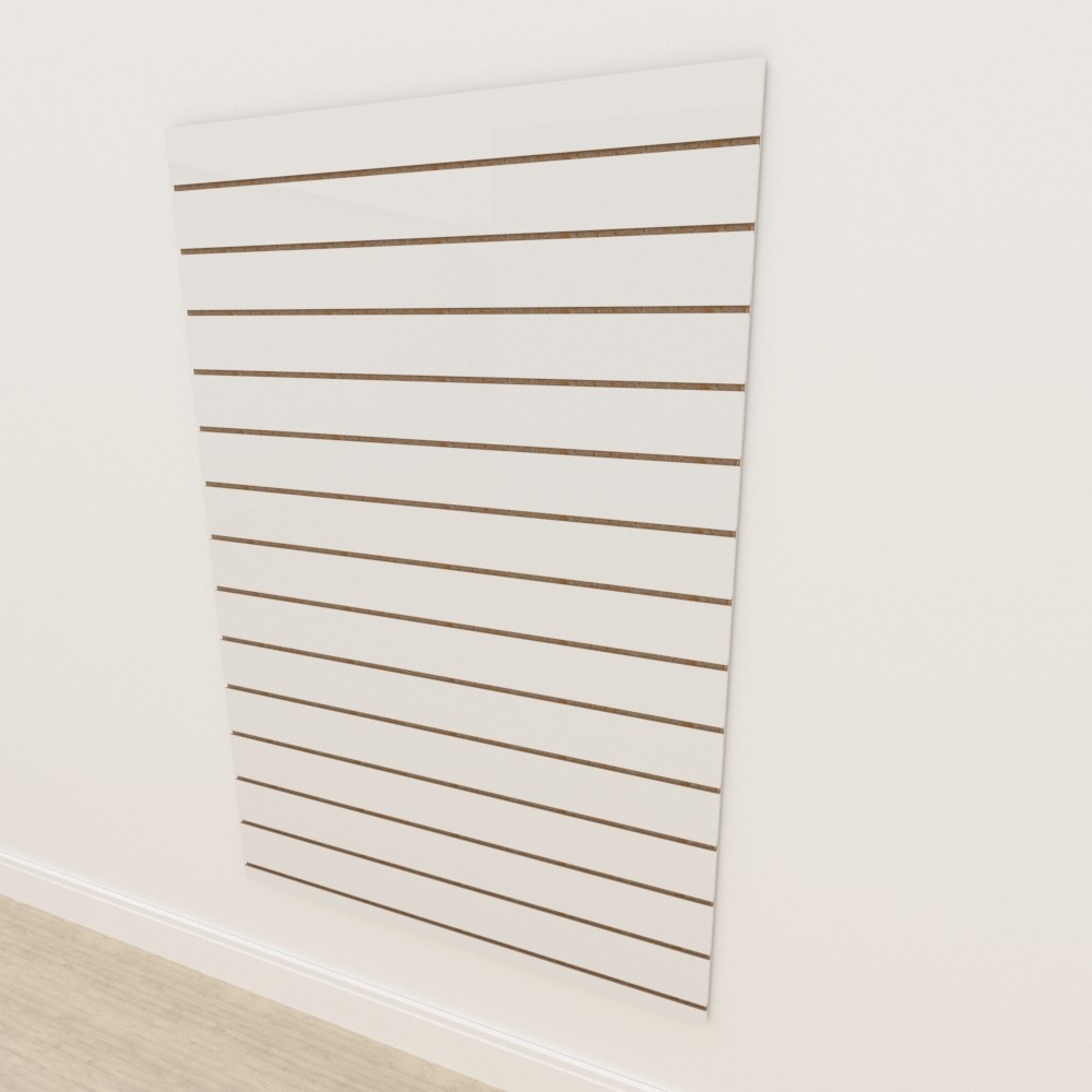 Expositor mdf painel canaletado 180x120 Branco kit painel canelado painel mdf loja E-nichos