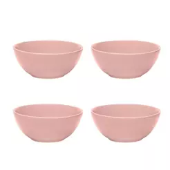 Jogo de 4 Tigelas 600ml Oxford Rosa Buquê