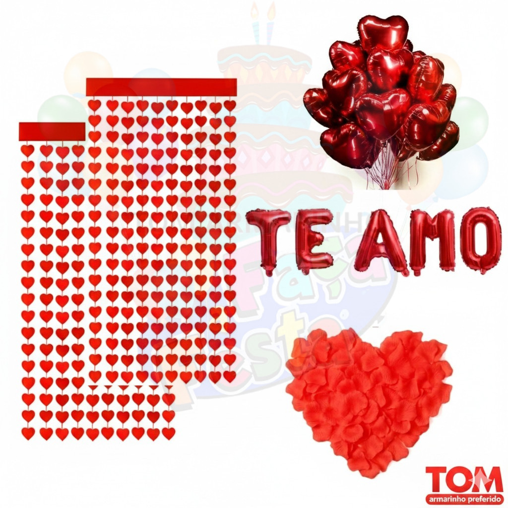 Decoração Romântica completa “Te Amo” para Surpresas e aniversários em Oferta na Shopee