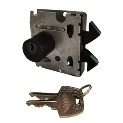 Fechadura Porta Vidro Correr Arouca Cilindro Redondo Preta