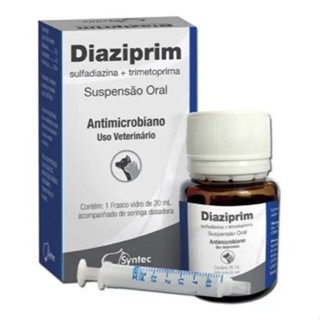 Diaziprim Suspensão Oral Para Cães E Gatos - 20 Ml Syntec em Oferta na Shopee