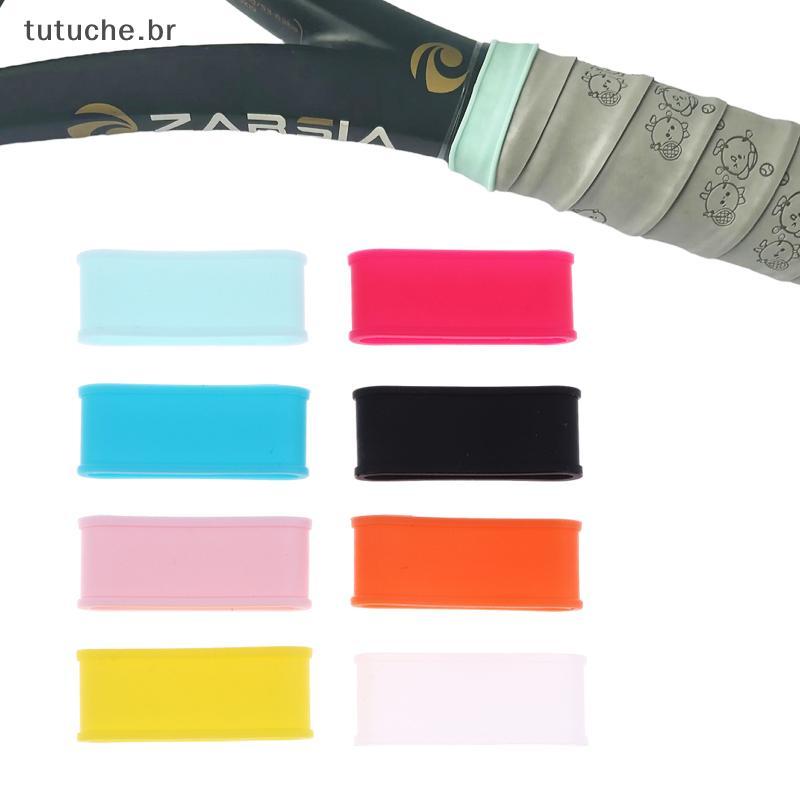 TU 4 Pçs Silicone Raquete De Tênis Aperto Anel Alça Fechamento De Borracha Absorvente De Suor Banda Elástica Fixa Extens