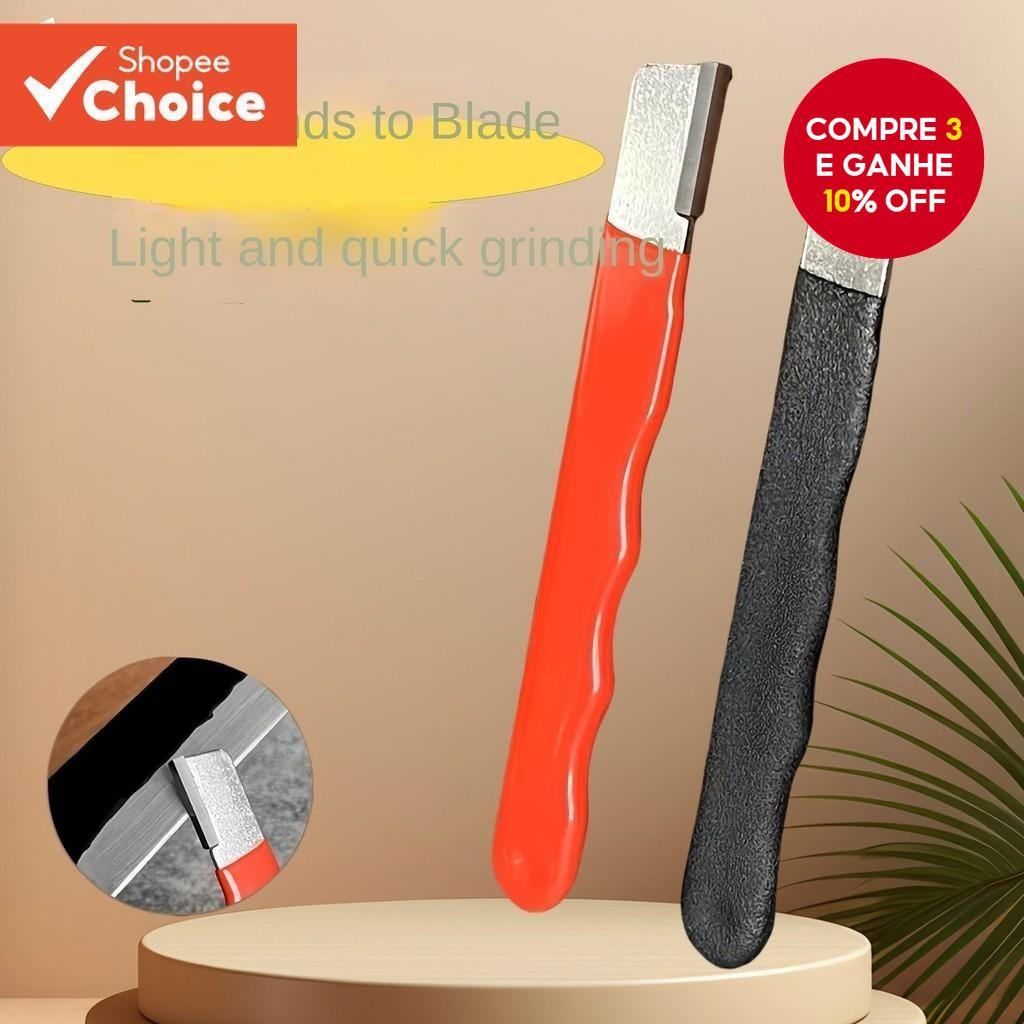 Imagem Afiador Profissional de Facas Aço Tungstênio Pedra Diamantada Cabo Antiderrapante Eficiência Afiação Rápida