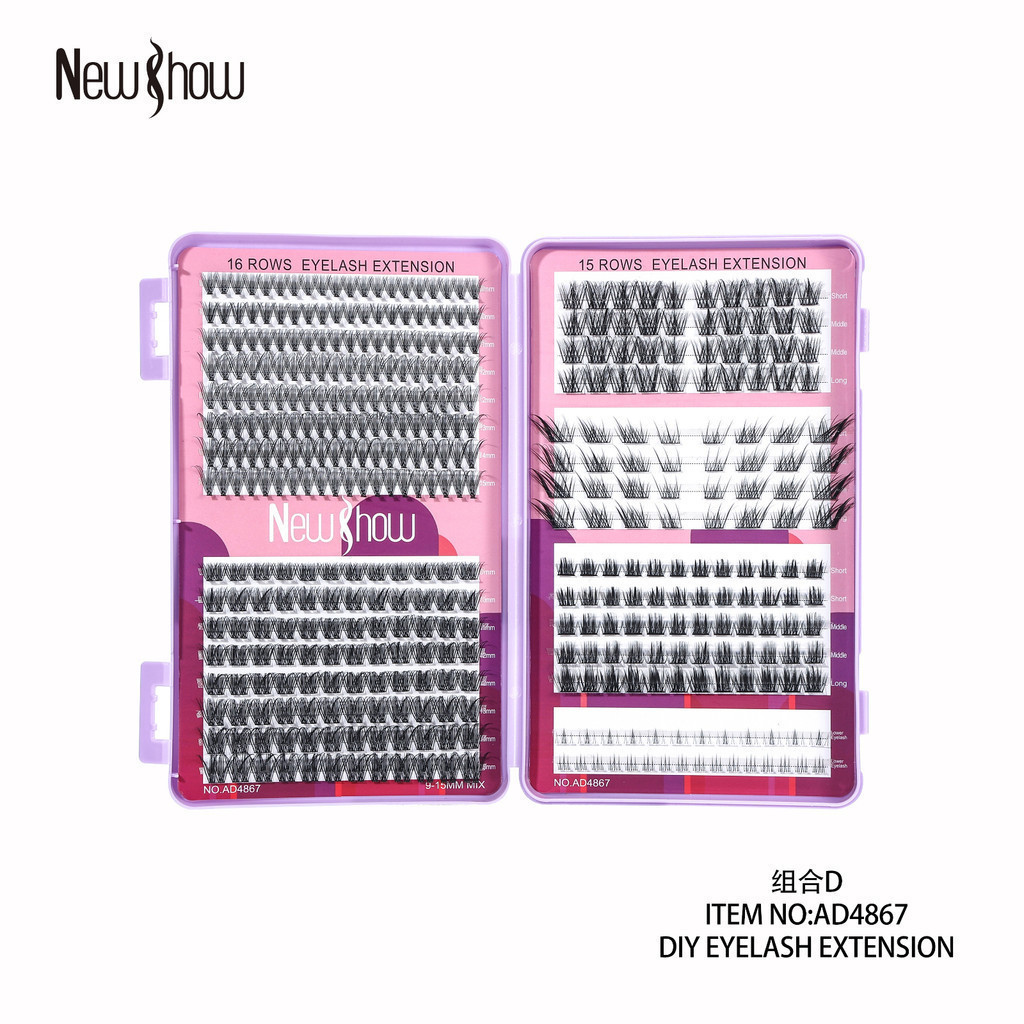 NewShow Conjunto De 31 fileiras de enxerto de cílios - Tufos sem Nó em Oferta na Shopee