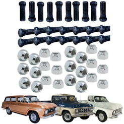 Kit Jogo 24 Parafuso Roda Chevrolet A10 C10 D10 GM Original Caminhonete Rosca 7/16