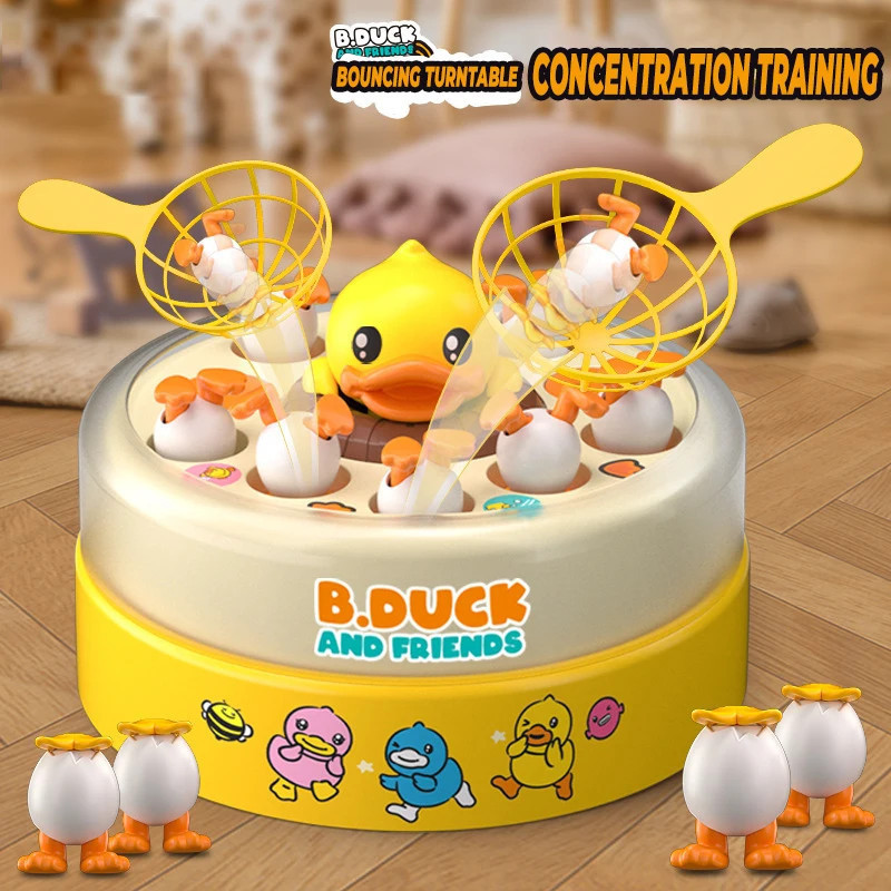 Criança Captura Pato Sapo Plataforma Giratória Rede De Pesca Música Elétrica Luz Salto Pop Up Jogo De Tabuleiro Brinqued