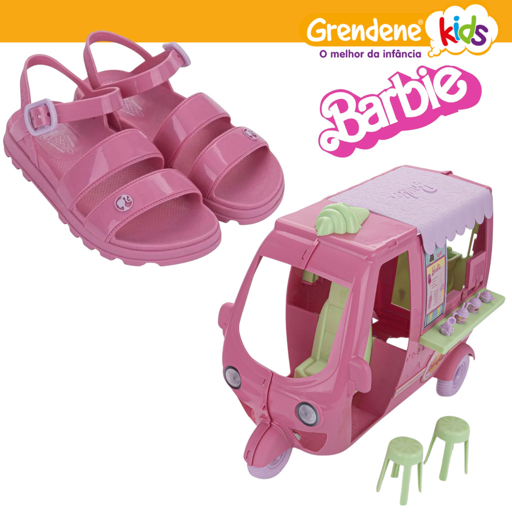 Sandália Infantil Feminina Grendene Kids Barbie Sorveteria