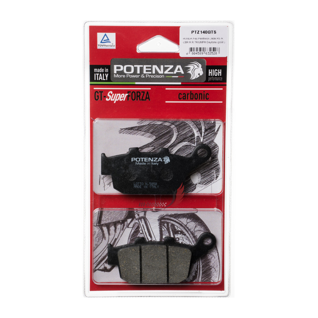 Pastilha Traseira Potenza PTZ140GTS SuperForza CB300 CB500R/F NC700/750X Z800/900 Daytona Tiger XJ6