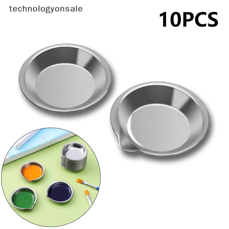 [Tecnologia] 10 Peças De Tigelas Coloridas De Pintura Em Aço Inoxidável Bandejas De Tinta A Óleo Copos De Mistura De Cor