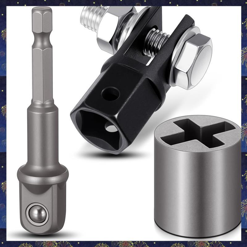 3 Pçs Tesoura Jack Adaptadores Ferramenta Resistente Universal Soquete Adaptador Para Broca De Mão Carro Jacks