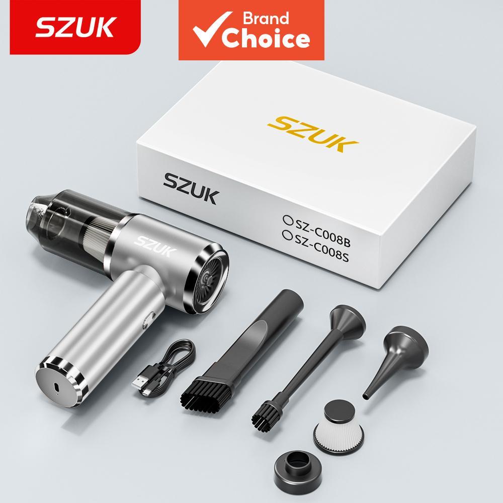 Aspirador de Pó de Carro Mini SZUK, Secador de Cabelo Potente Sem Fio, Máquina de Limpeza Doméstica Portátil