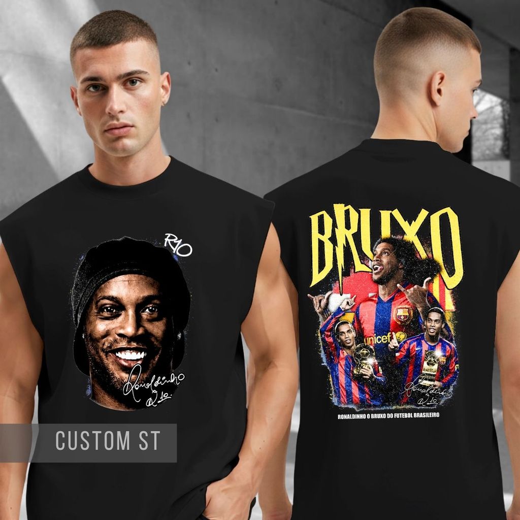 Regata Oversized Gaucho R10 Bruxura Futebol Brasileiro icone Esporte Magia Rei Seleção