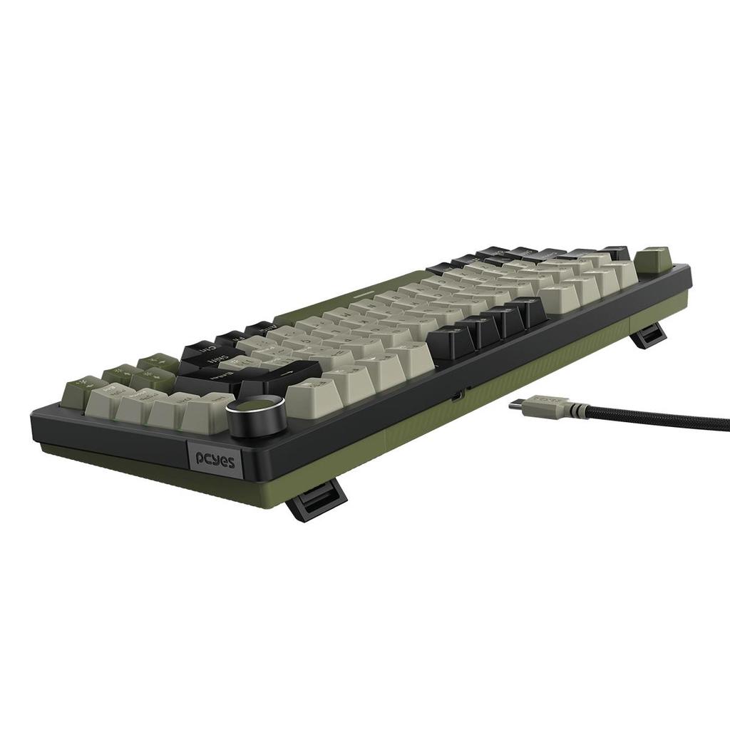 Detalhes do Teclado Mecanico 75% Pcyes Arkeum - Cammo Edition - Switch Red - Akcm75rbr