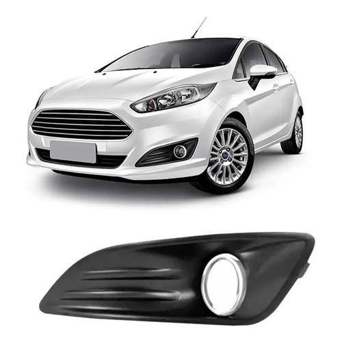 Grade Moldura Milha New Fiesta 13 14 15/17 Aro Cromado Esque