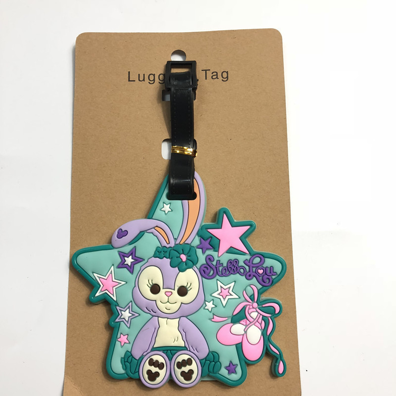 Etiqueta de bagagem com nome de sinalização, tartaruga marinha fofa Olami Duffy Bear Shirley Rose Etiqueta de bagagem NU