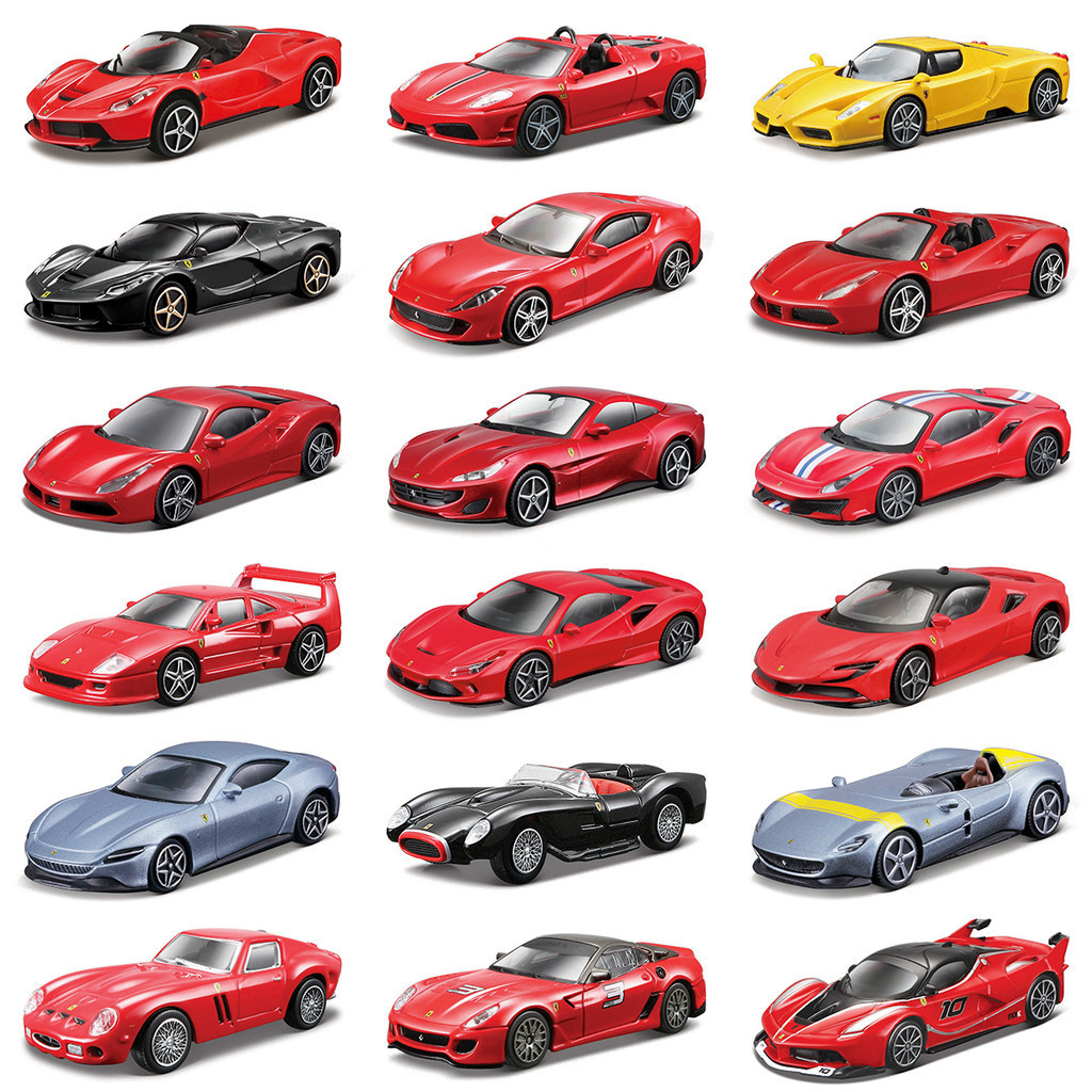 Bburago 1:43 Ferrari 488 F40 599 250 458 F12 Portofino 812 Roma SP1 SF90 F8 246 Enzo Modelo Estático de Simulação em Lig