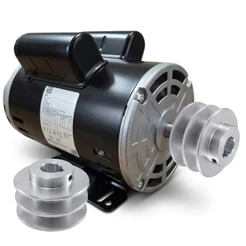 Motor WEG Betoneira P/ Menegotti CSM Mono 2Cv Baixa Rotação Com Polia 4 Polos 110/220V