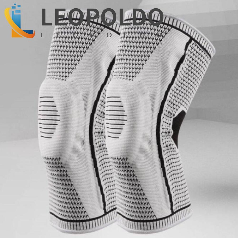 LEOPOLDO 1 Par De Joelheiras De Silicone , Capas Elásticas Altas Para Pernas , Esportivas Com Suporte Cotovelo