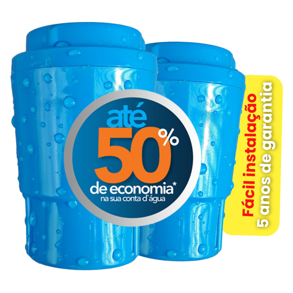 Kit 2 Bloqueador de Ar Hidrômetro Redutor de Consumo Água Economiza Conta Fácil Instalação