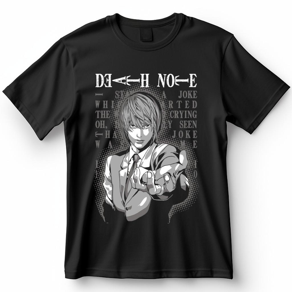 Camiseta Death Note Kira Light Blusa De Anime Camisa