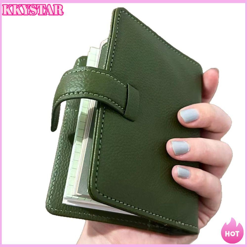 Cadernos De Couro Verde KKXYSTAR , Livro De Bolso Espesso M5 Mão De Página Interna Em Branco Portátil em Oferta na Shopee
