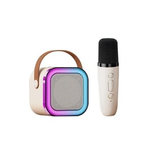Alto-falante Bluetooth Karaoke com Microfone, Luzes LED e Diversão para Toda a Família Fa…