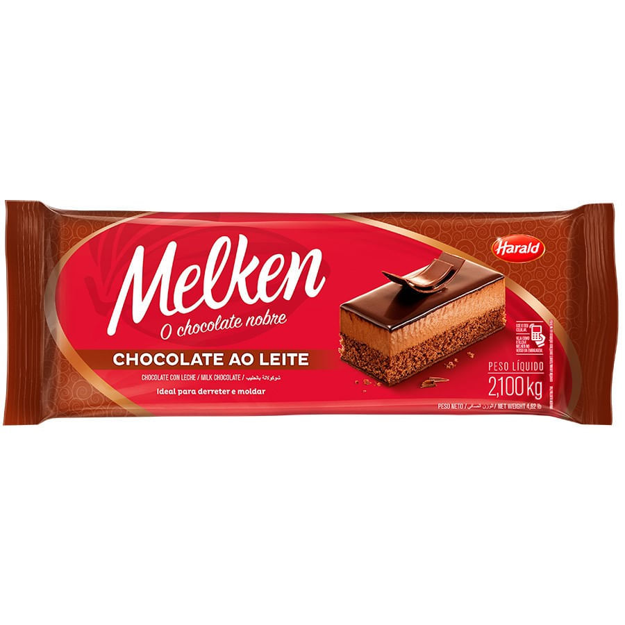 Chocolate Barra Melken ao Leite 2,1Kg Harald