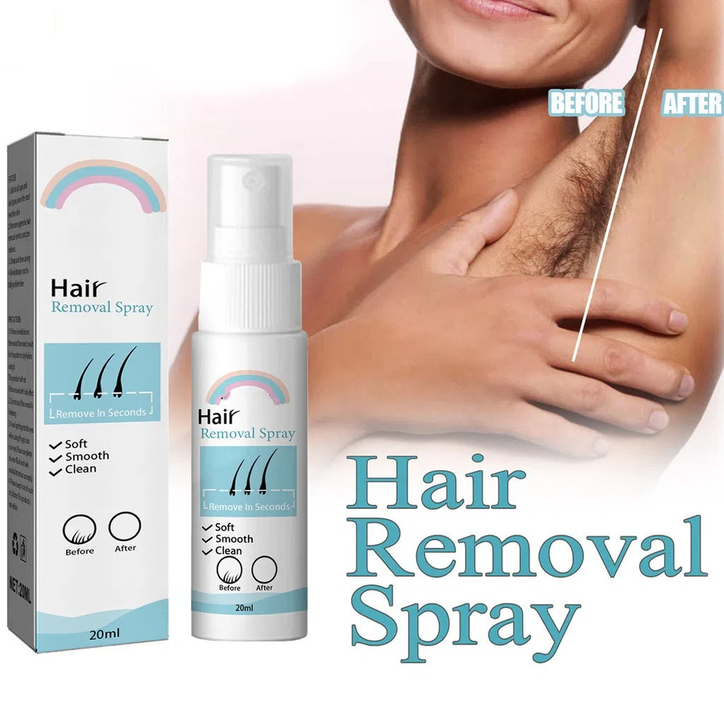 Spray de Remoção Permanente de Pelos, Removedor de Pelos Indolor para Pernas, Inibidor de Crescimento, Creme Corporal