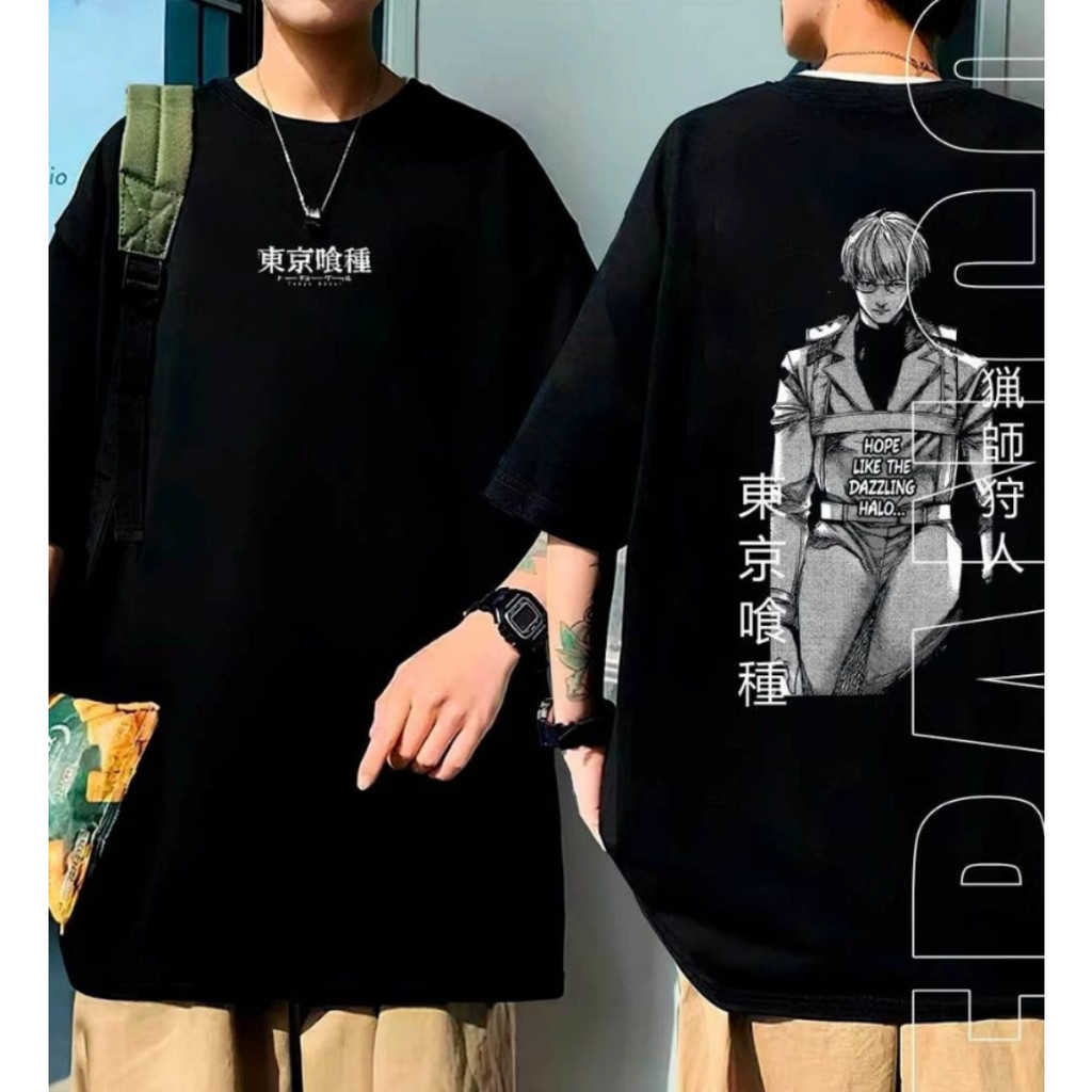 Camiseta Oversized Anime Estampada Lançamento Filme Tokyo Ghoul Arima Unissex 100%
