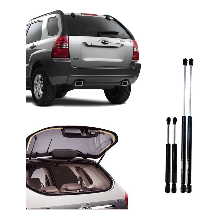 Kit Par Amortecedor Kia Sportage Vidro Traseiro Porta Malas 2008-2010 em Oferta na Shopee