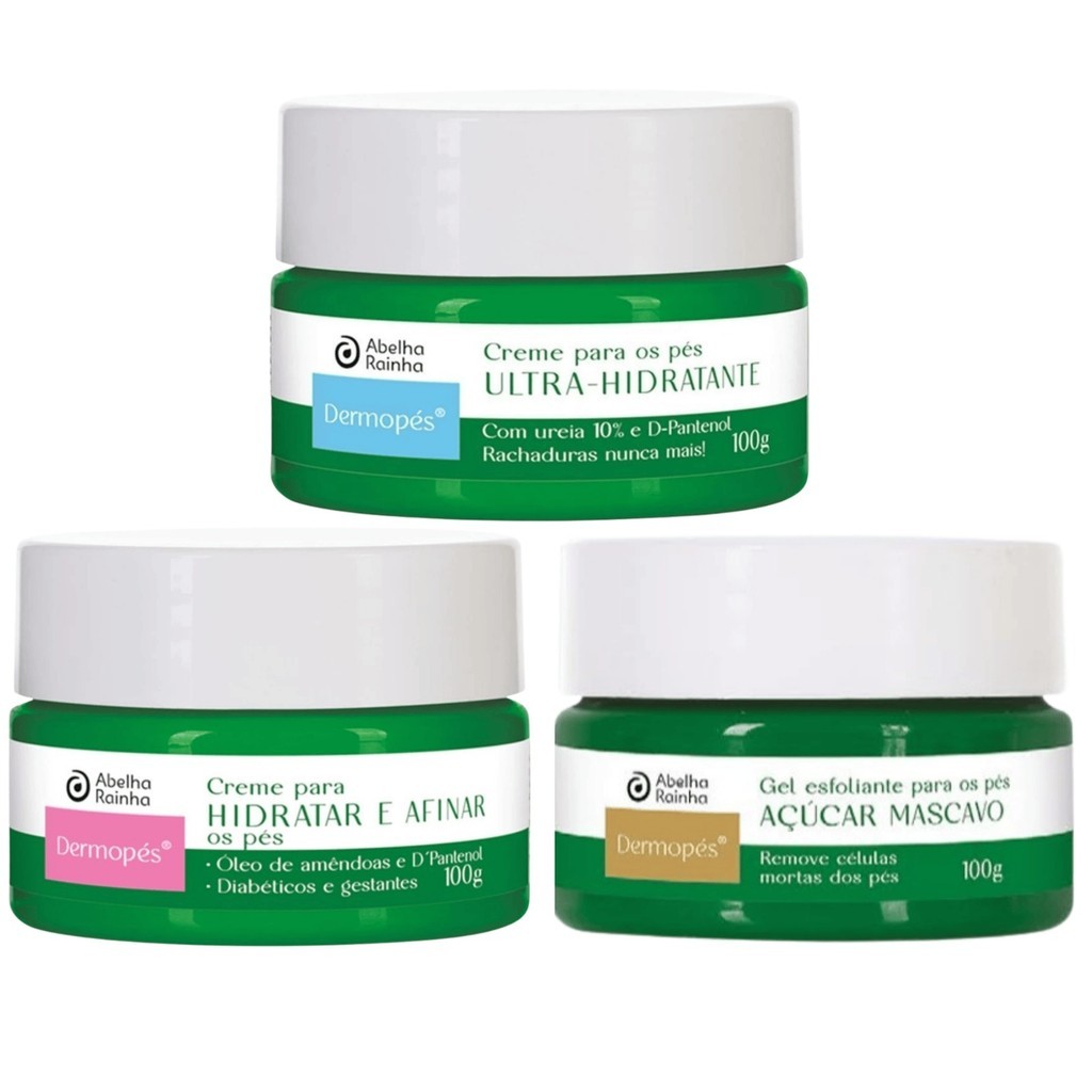 Creme Dermopés Gel Esfoliante, Ultra Hidratante, Hidrata e Afina 100g - Abelha Rainha em Oferta na Shopee