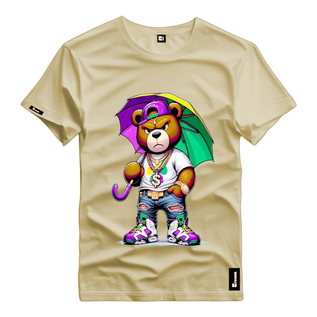 Camiseta Personalizada Estampa Urso Com Guarda Chuva Envio Em Até 4 Horas Envio Relâmpago