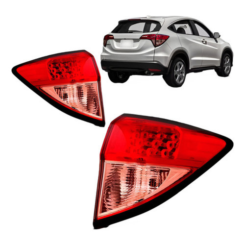 Par Lanterna Traseira Hrv 2015 2016 2017 Canto Com Led