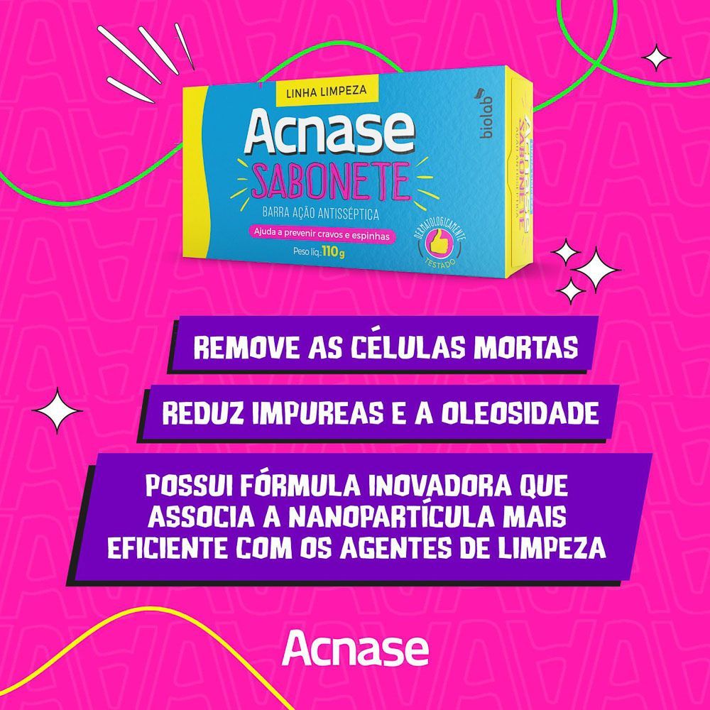 Detalhes do Sabonete Acnase com 110g