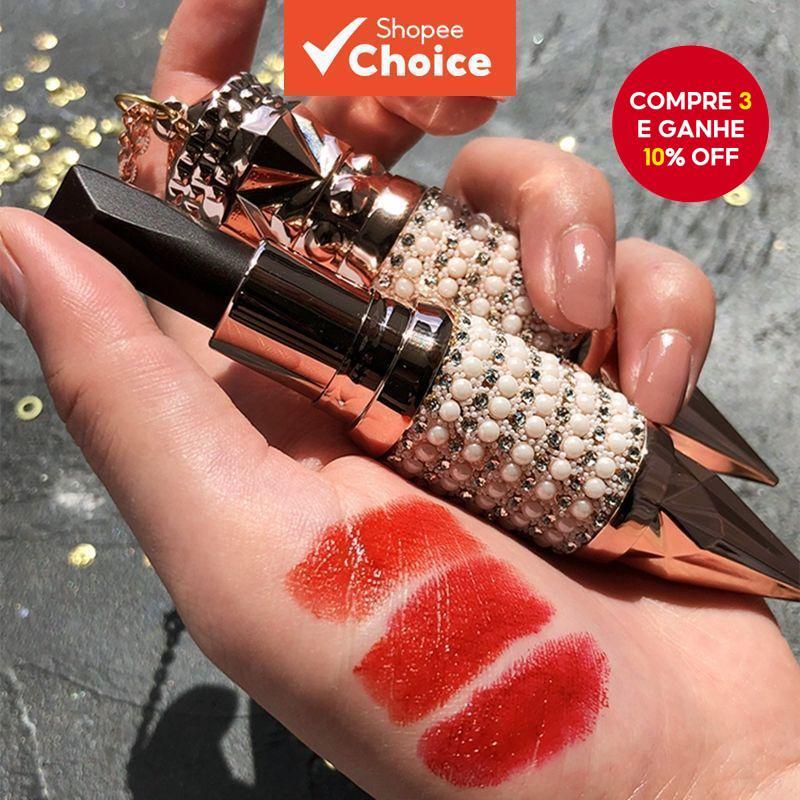 Batom Diamond Matte Queen Scepter , Tricolor 3 Em 1 , Brilho Labial Hidratante De Longa Duração , Presente De Dia Dos Na