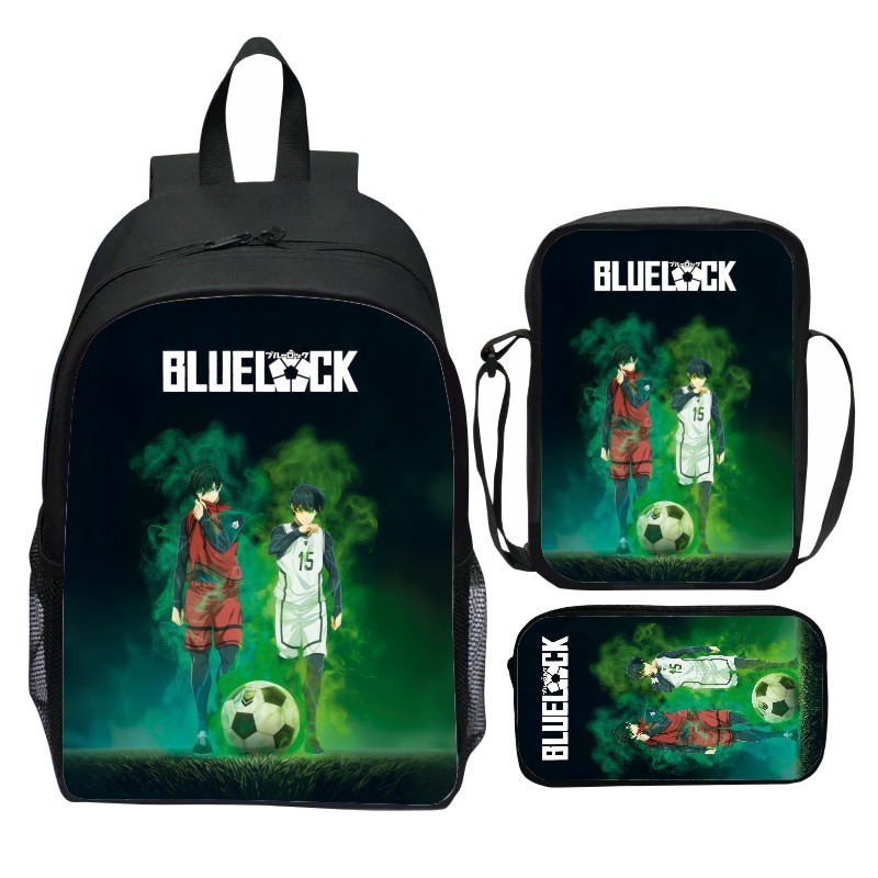 3 Peças/Conjunto Mochila Infantil Bolsa De Ombro Estojo De Lápis BLUE LOCK Desenhos Animados Bolsa Escolar Primária em Oferta na Shopee
