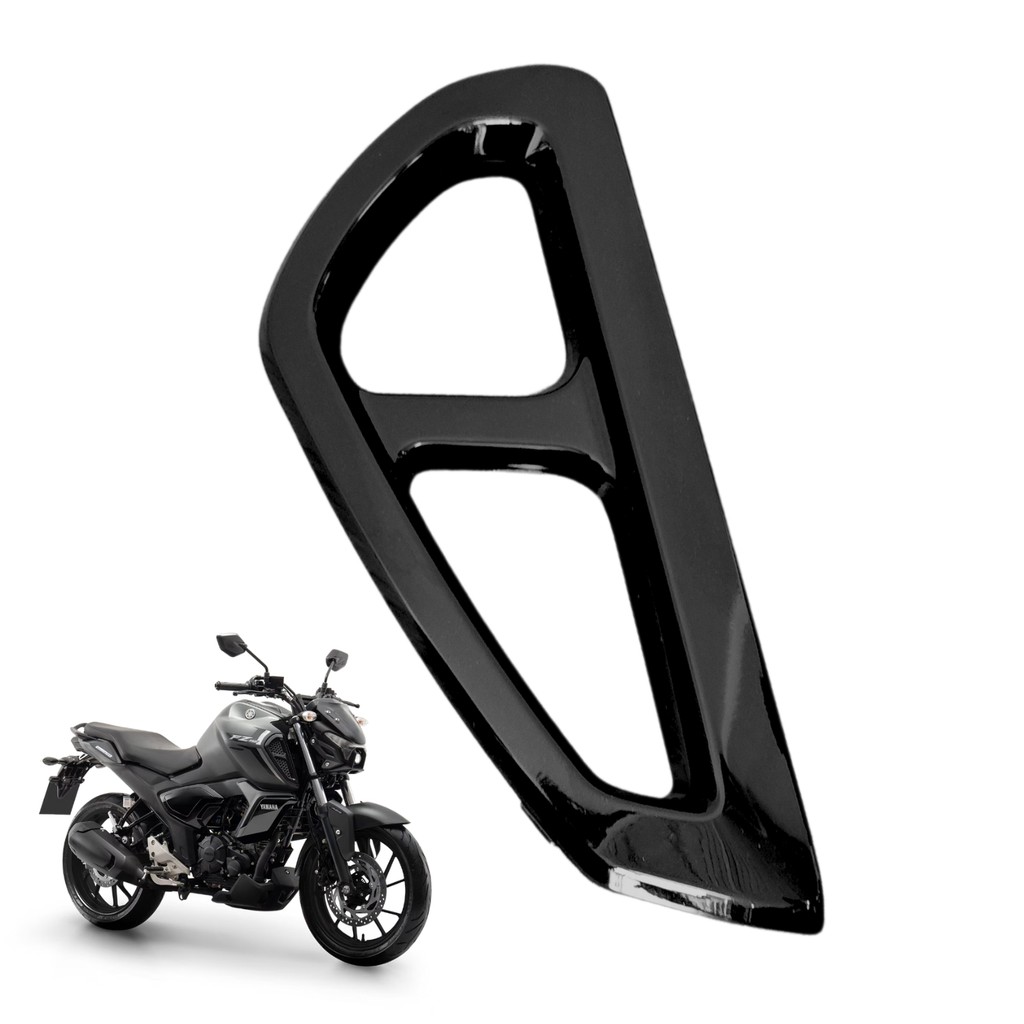 Carenagem Moldura Grade Aba Tanque Direito Fazer 150 Fz15 2023 a 2026 Preto