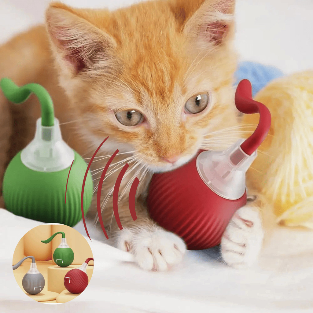 Bola Brinquedo Interativa Com Cauda Automática Recarregável Para Gato Inteligente em Oferta na Shopee