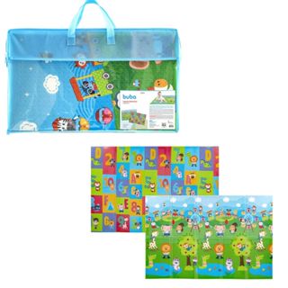 Tapete de Atividades Dupla Face Happy Friends 18089 - Buba em Oferta na Shopee