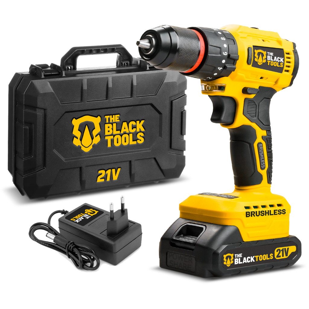 Furadeira E Parafusadeira De Impacto Brushless A Bateria 21v Tb-21b The Black Tools em Oferta na Shopee