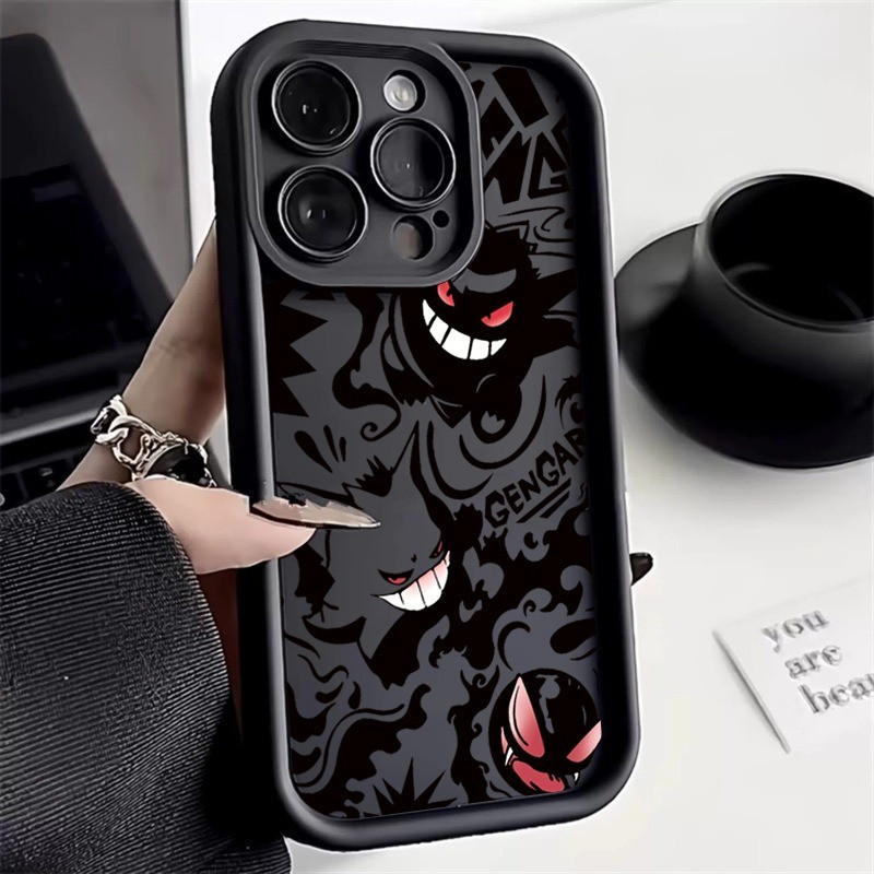Capa de Celular Gengar Pokémon Estilo Dark Cool Para Samsung A14 A15 A54 A55 A05S A16 A07 A17 S22 S23 S24 S25 FE Ultra