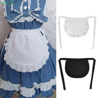 NIDOSE 1 Pçs Avental De Cintura , Garçonete Estilo Empregada Preto Branco Aventais De Cozinha , Traje Cosplay Bonito Mei
