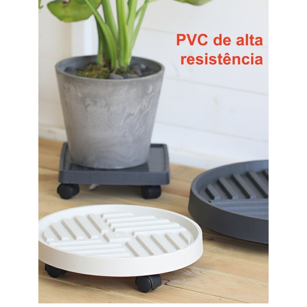 Suporte/bandeja portátil para vasos de flores, com drenagem e aeração, formato redondo para evitar o apodrecimento das r em Oferta na Shopee