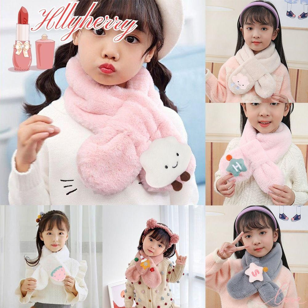 HLLYHERRY Lenços Infantis Com Gola Espessante , Cachecol Fofo Para Manter Aquecido