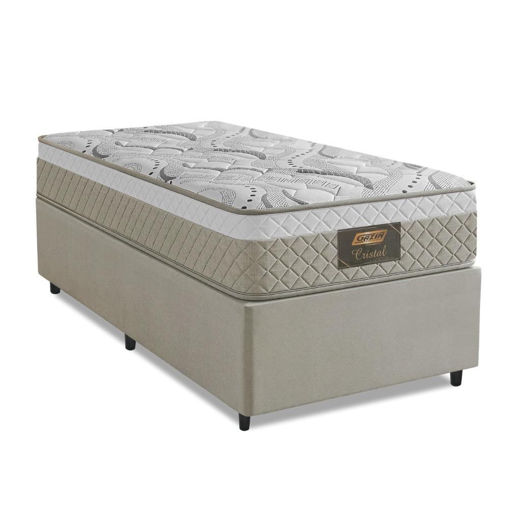 Cama Box Solteiro Cristal Molas Ensacadas 88x188x61cm