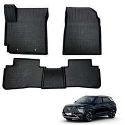 Tapete Bandeja Creta 2021 a 2026 Grid Borracha TB09001 Preto